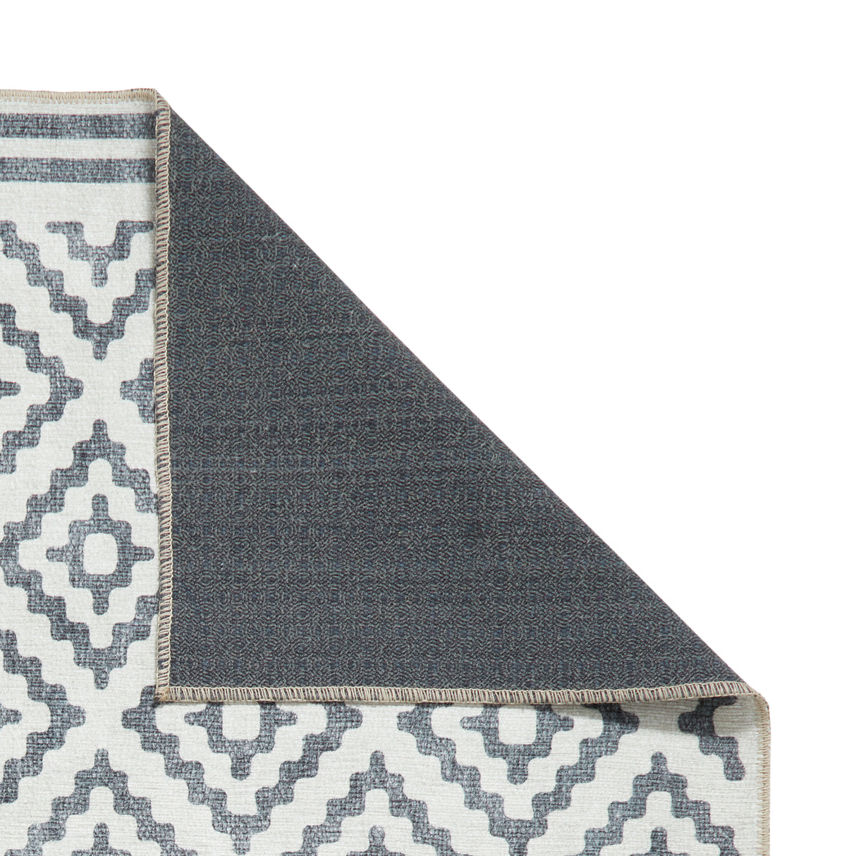 Coral H1058 Grey Modern Washable Rug