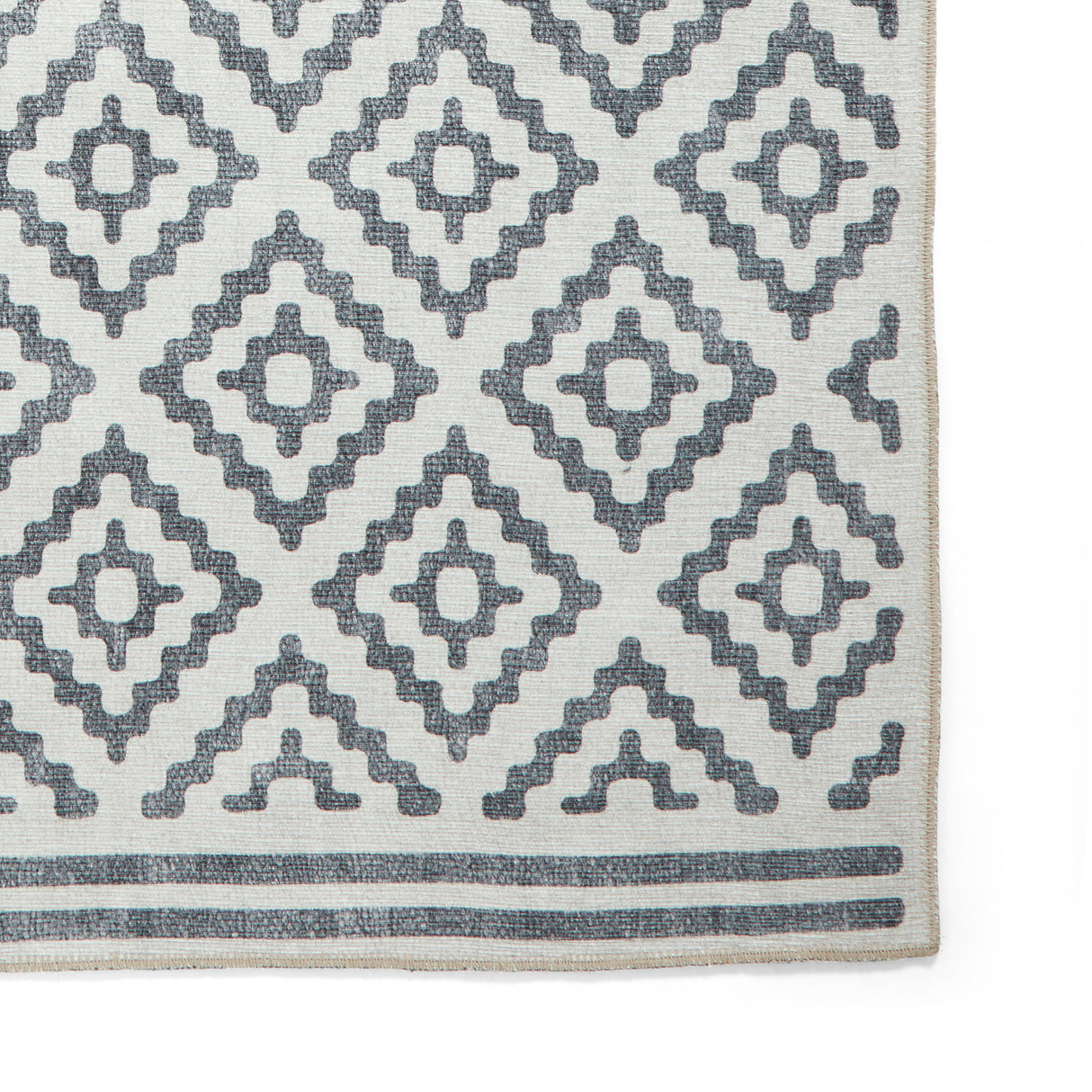 Coral H1058 Grey Modern Washable Rug
