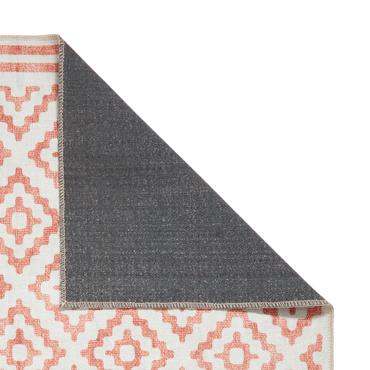 Coral H1058 Orange Modern Washable Rug