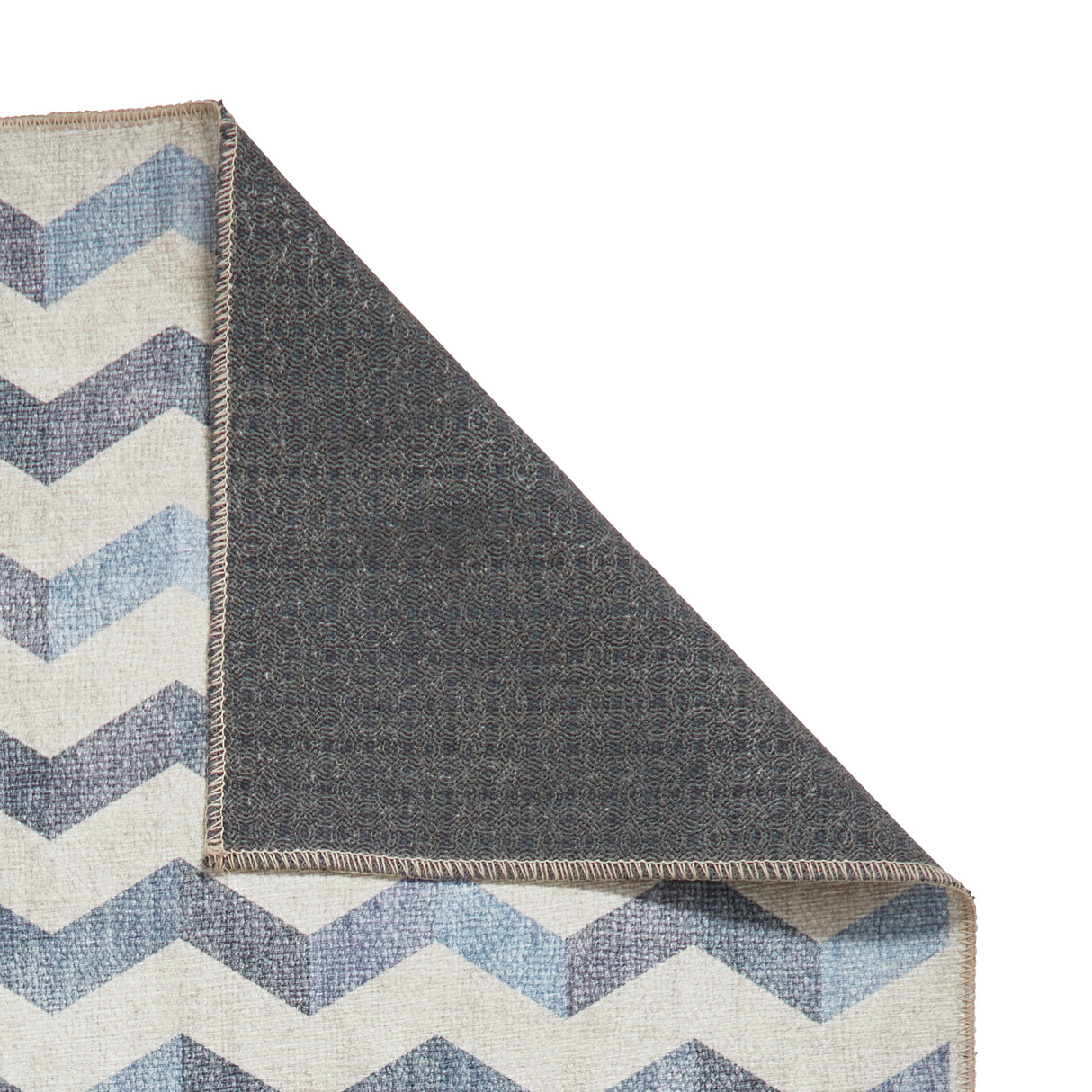 Coral H1059 Blue Modern Washable Rug