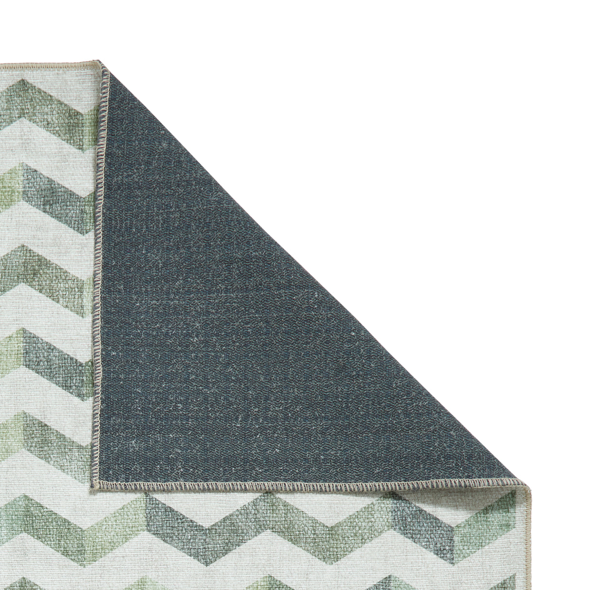 Coral H1059 Green Modern Washable Rug