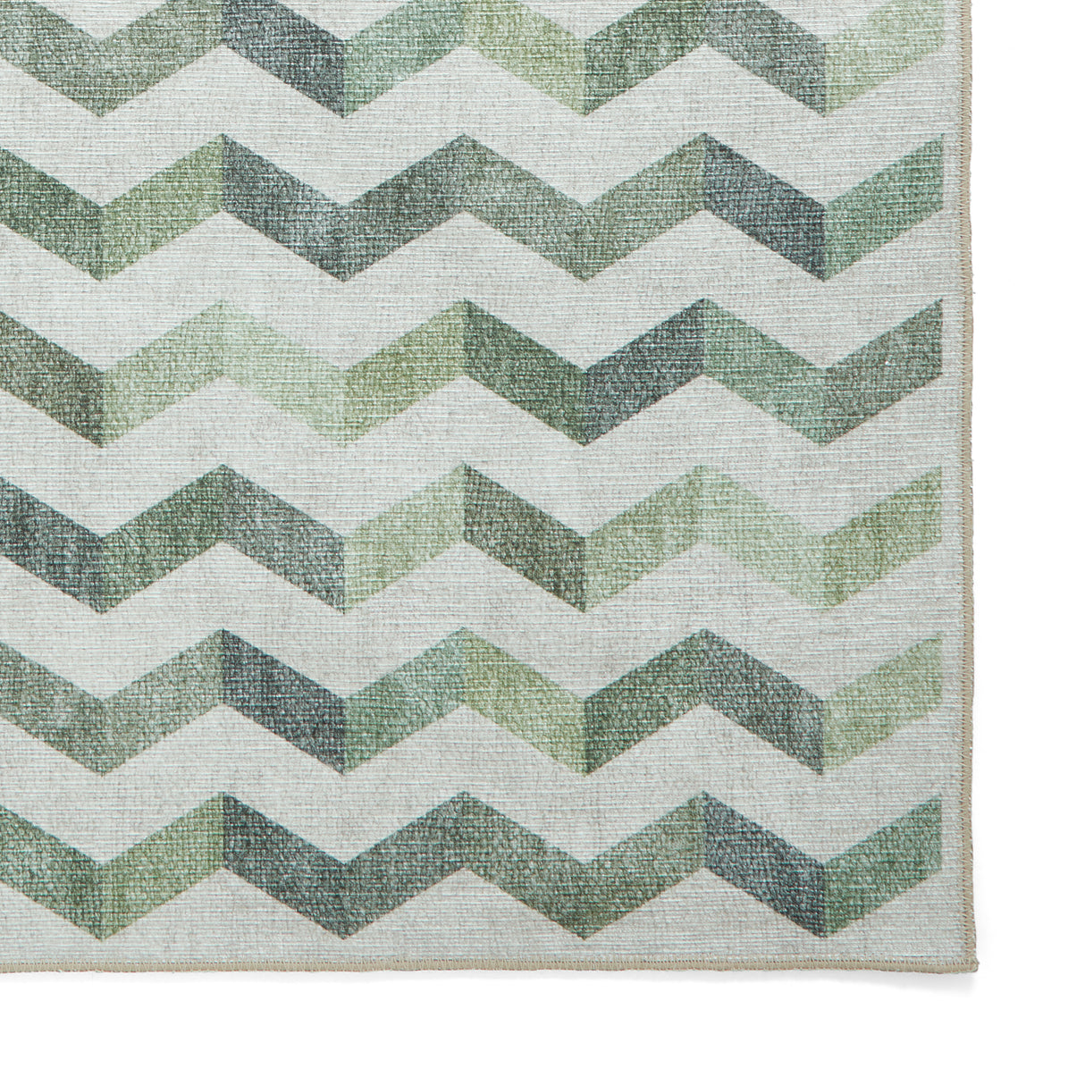 Coral H1059 Green Modern Washable Rug