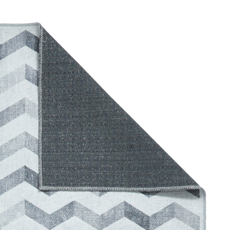 Coral H1059 Grey Modern Washable Rug