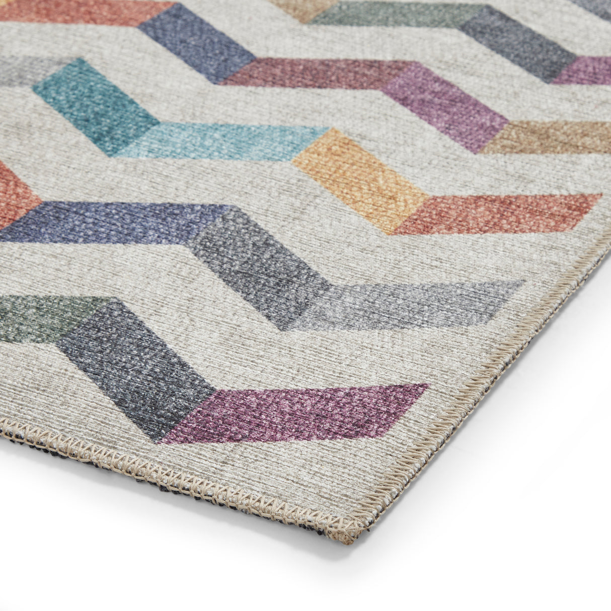 Coral H1059 Multi Modern Washable Rug