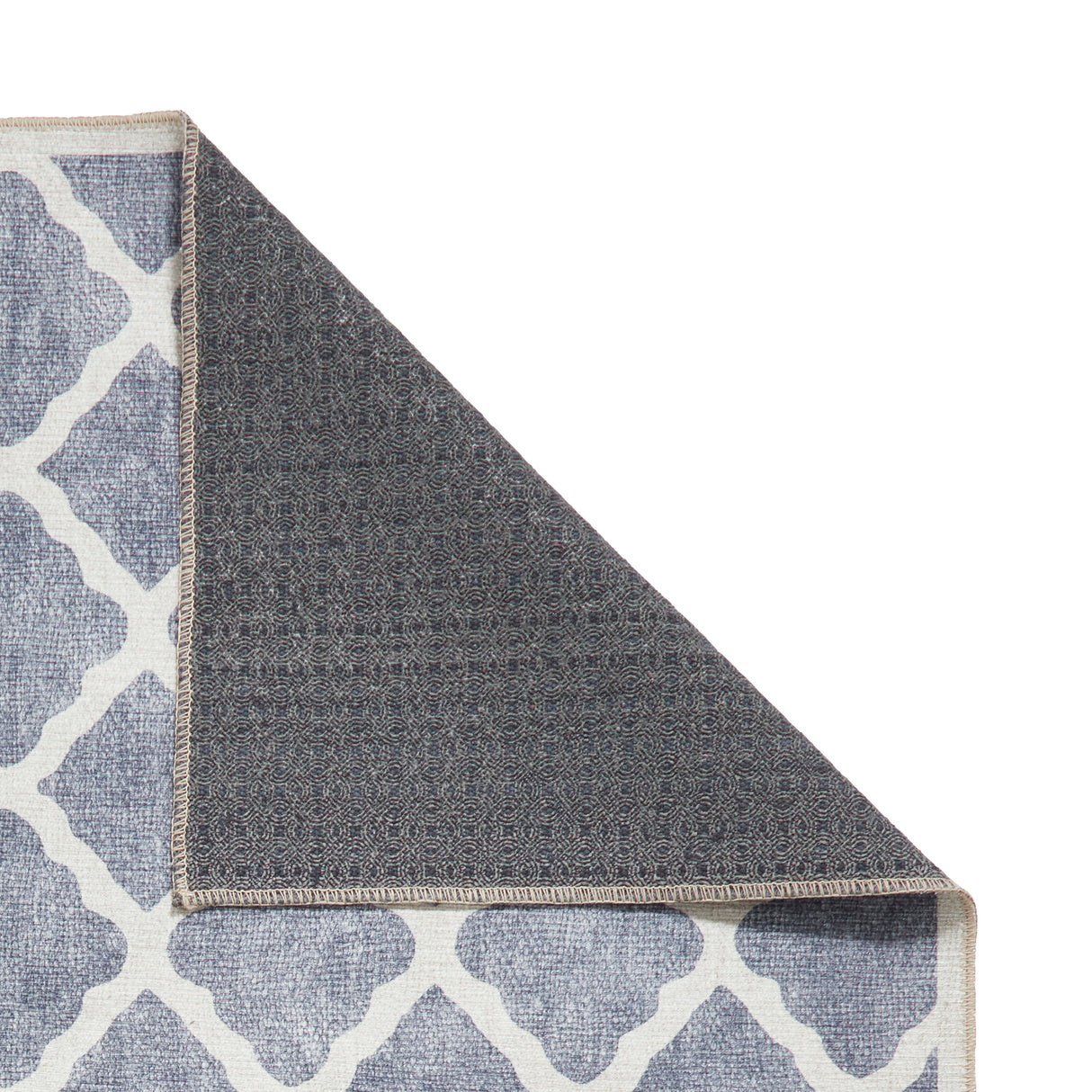 Coral H1063 Blue Modern Washable Rug