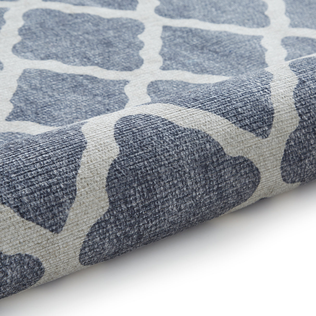 Coral H1063 Blue Modern Washable Rug