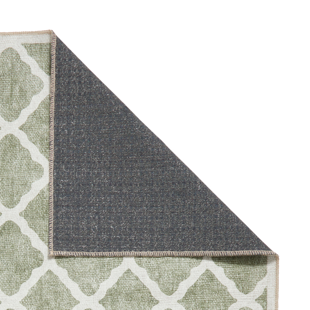 Coral H1063 Green Modern Washable Rug