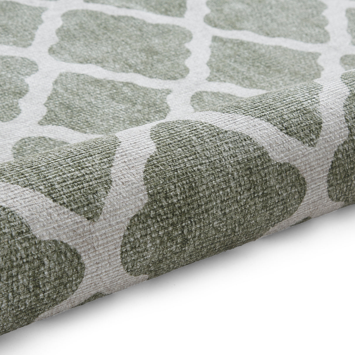 Coral H1063 Green Modern Washable Rug