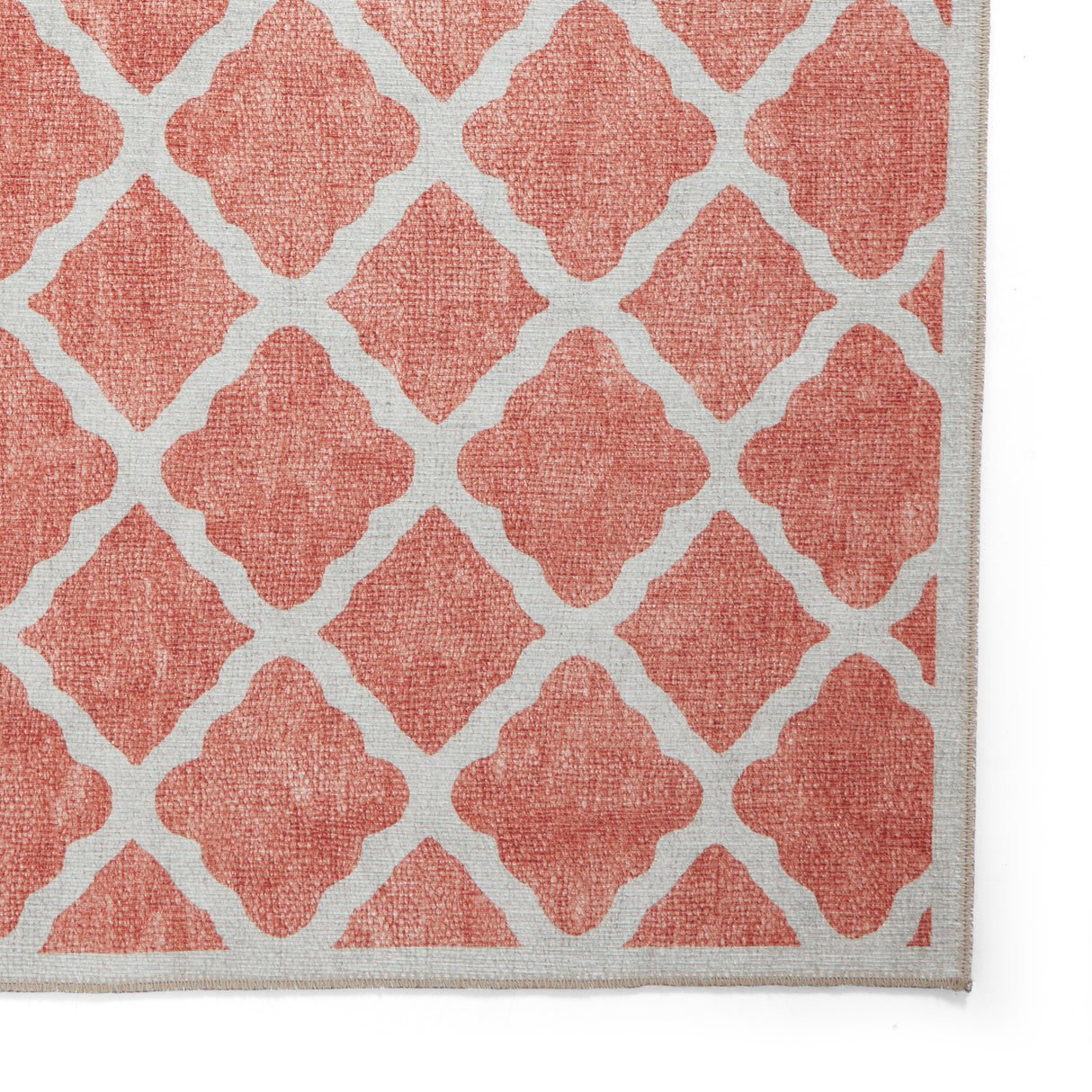 Coral H1063 Orange Modern Washable Rug