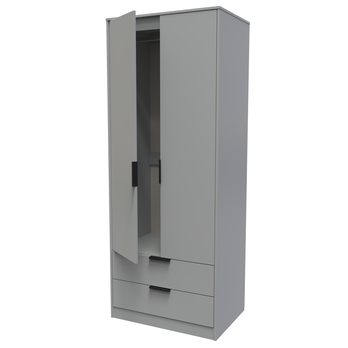 Diego Tall 2 Drawer Wardrobe