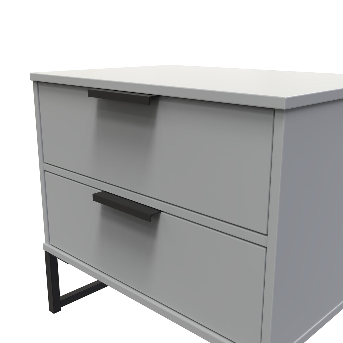 Diego Double 2 Drawer Bedside Cabinet