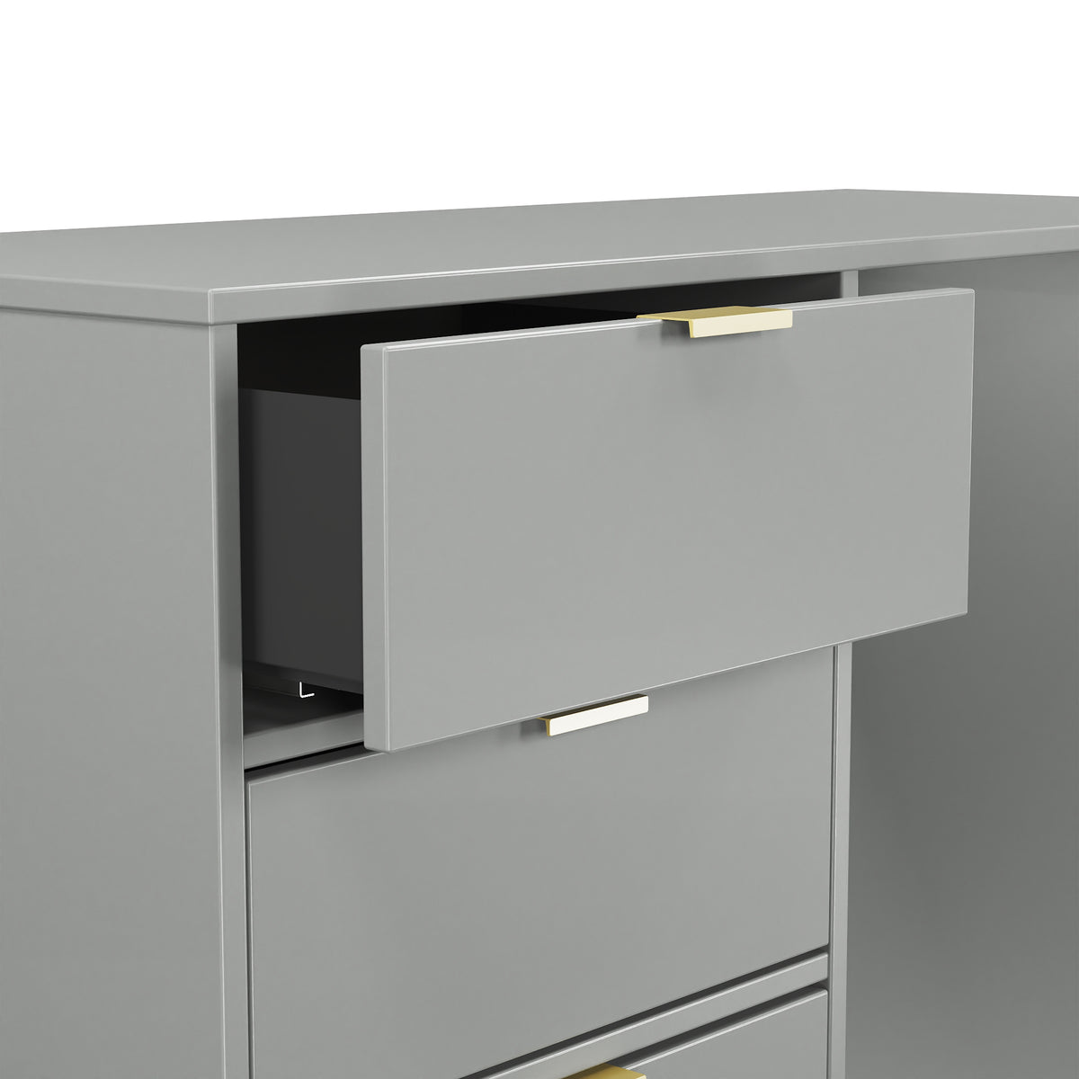 Diego (Gold Sleigh Legs) 4 Drawer Vanity