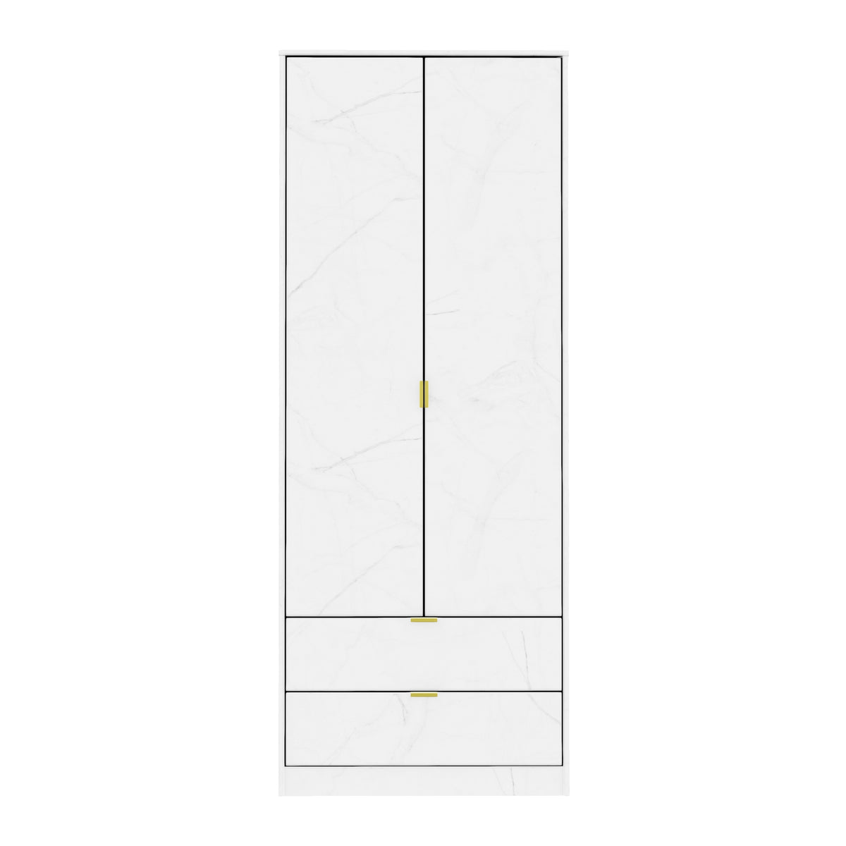 Diego Tall 2 Drawer Wardrobe