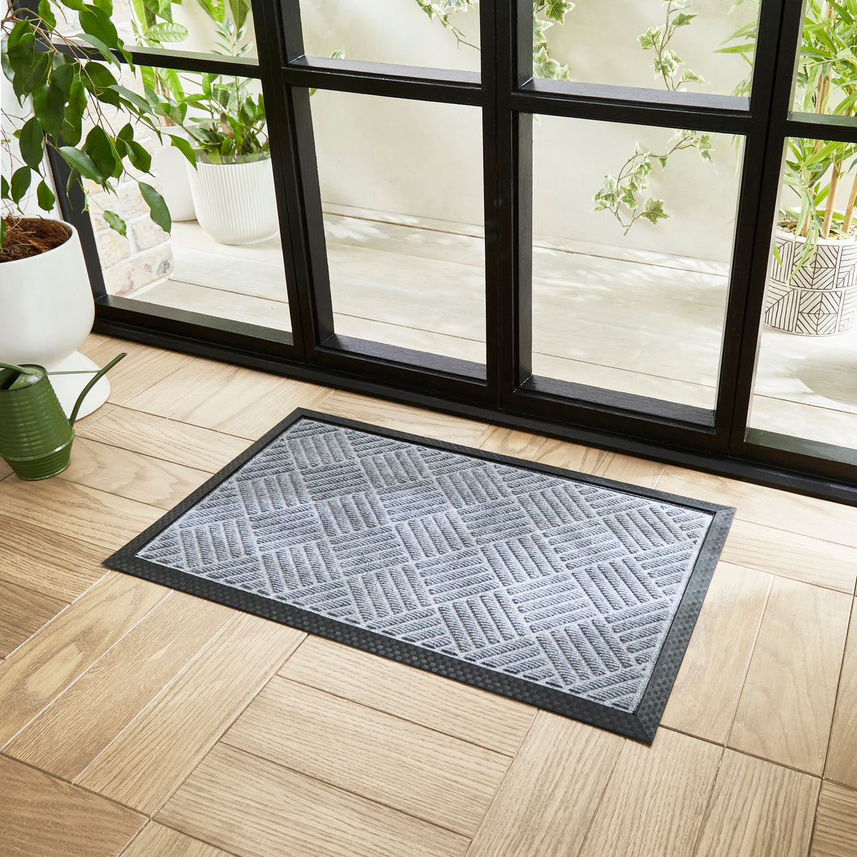 Doormat Silver Utility Rug