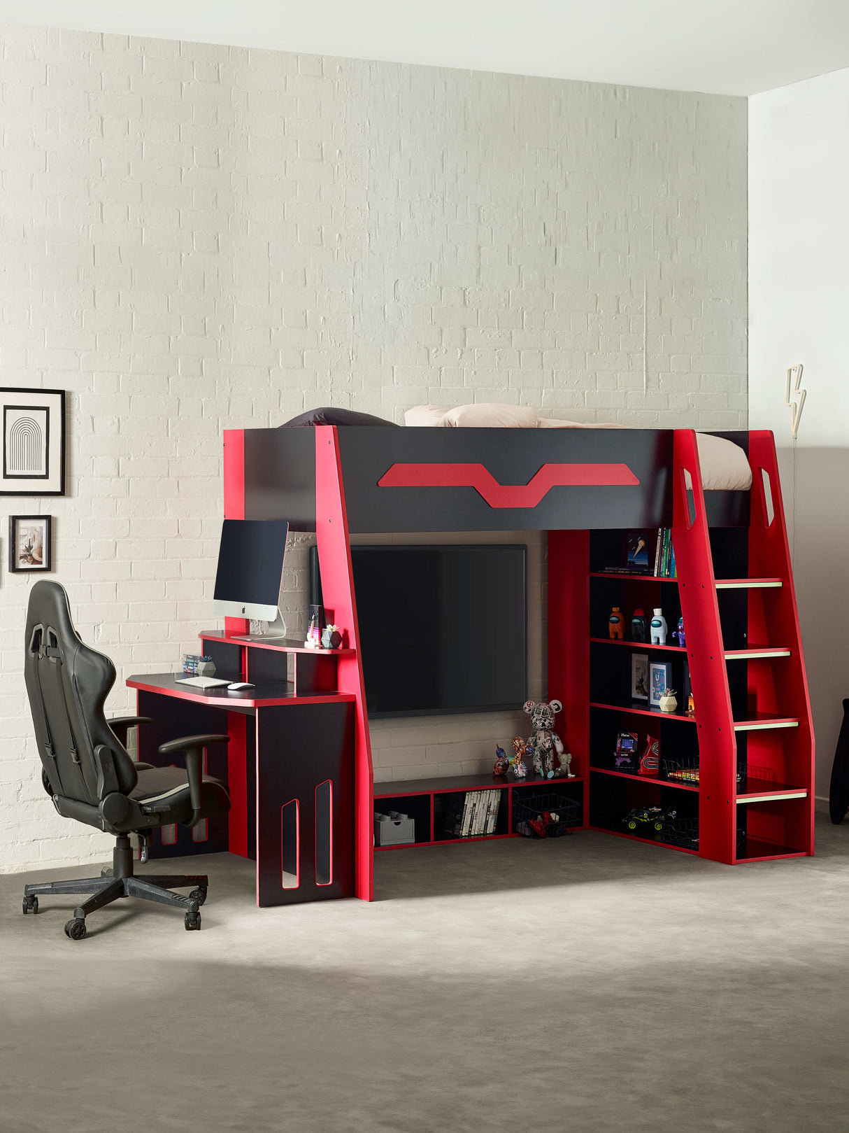 Eagle Gaming High Sleeper Bed with Desk