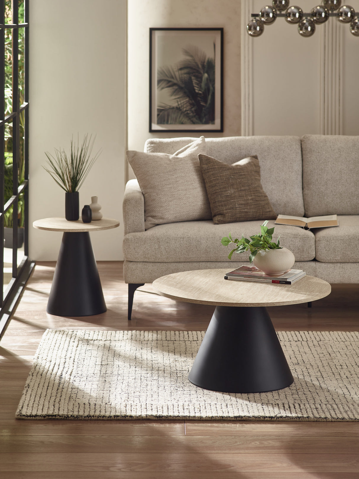 Elgon Round Coffee and Side Table Set