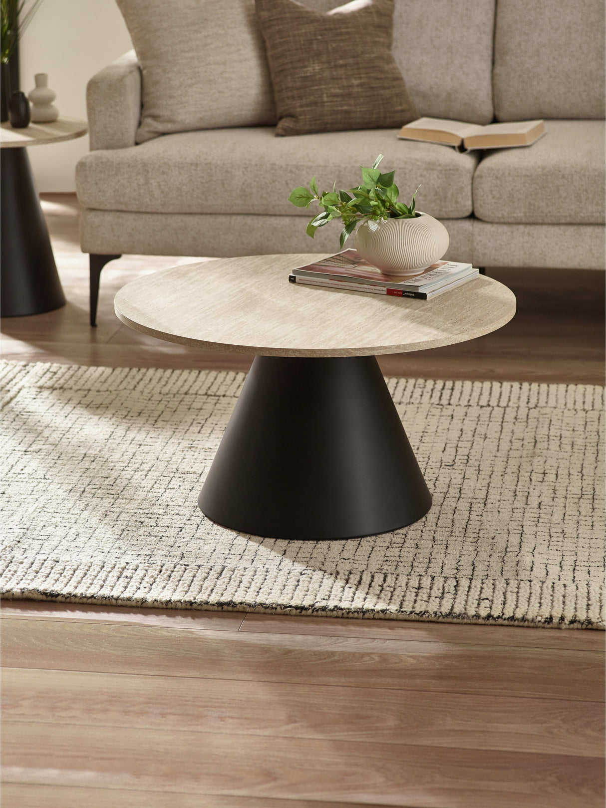Elgon Round Coffee and Side Table Set
