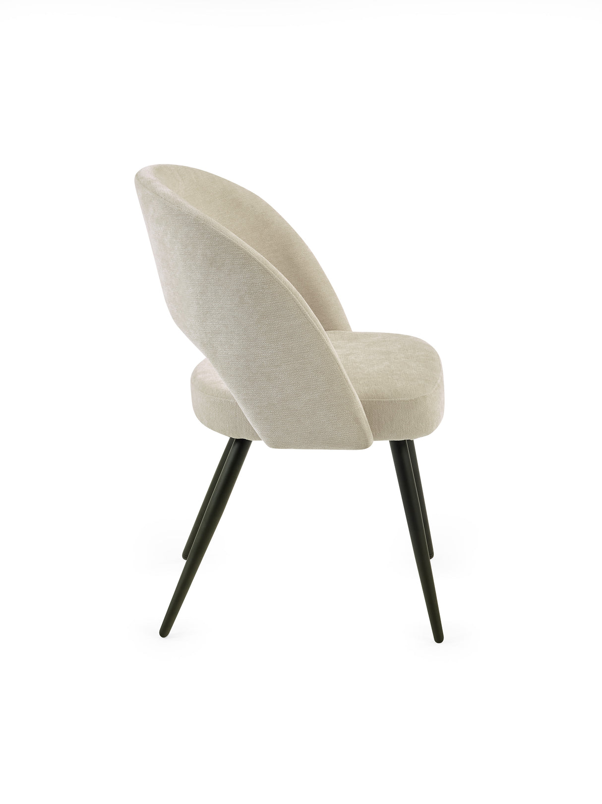 Ella Curved Back Upholstered Dining Chair (Set of 2)