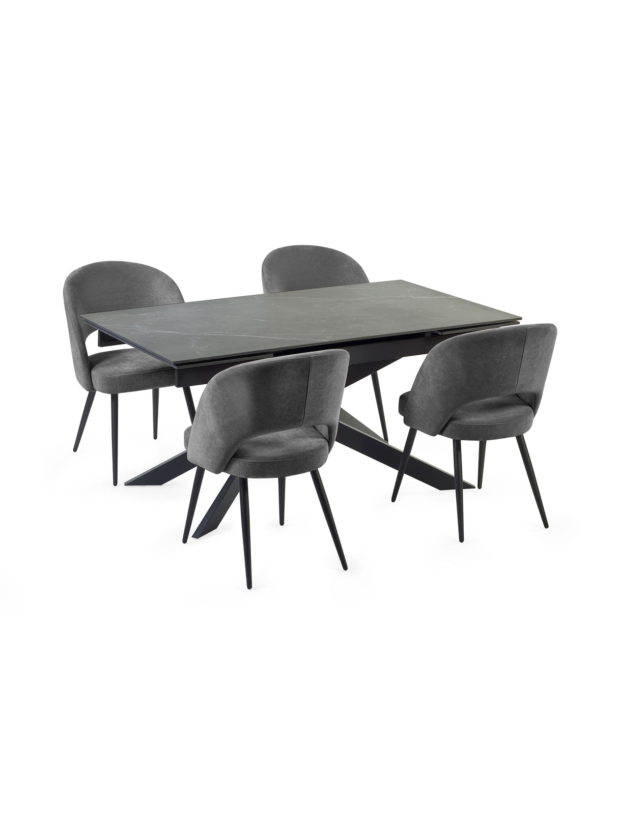 Ella Curved Back Upholstered Dining Chair (Set of 2)