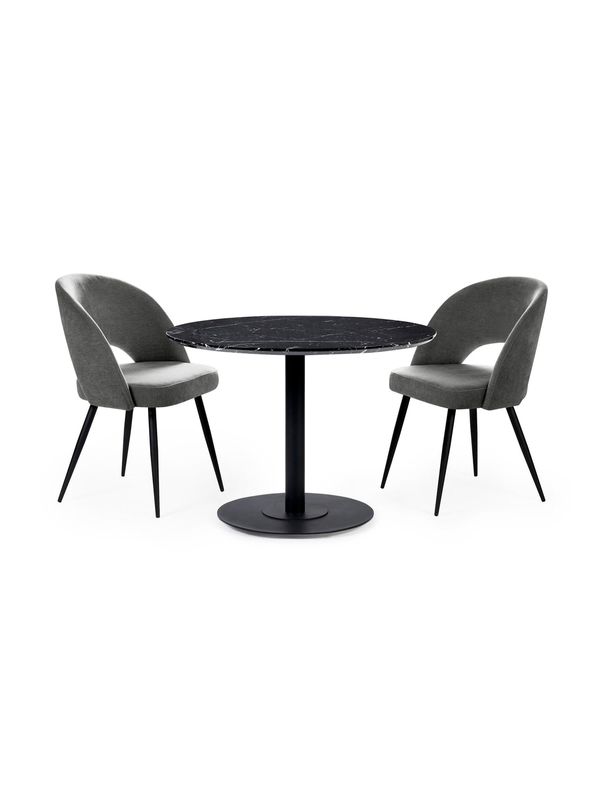 Ella Curved Back Upholstered Dining Chair (Set of 2)