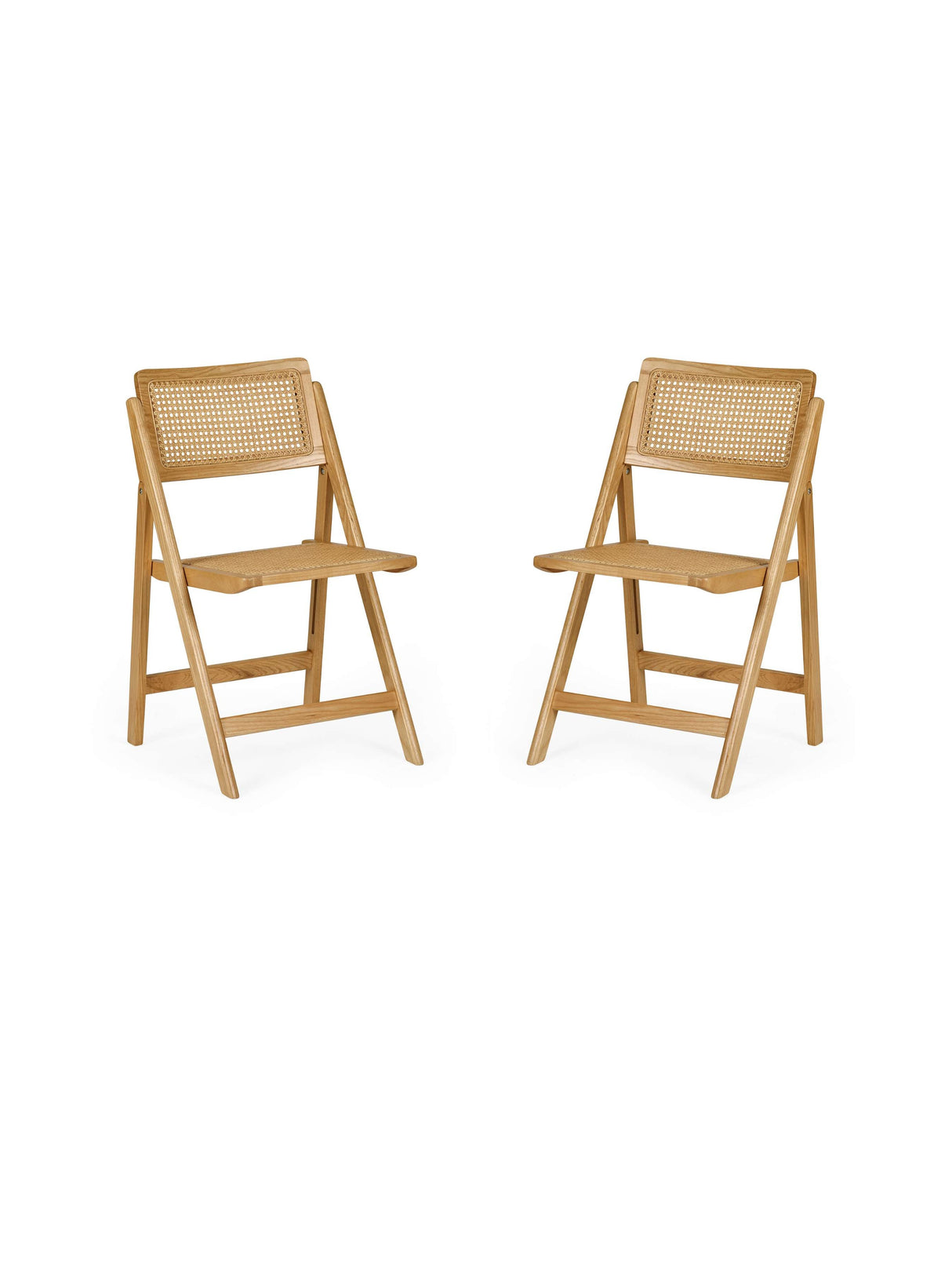 Elodie Folding Rattan Chair (Set of 2)