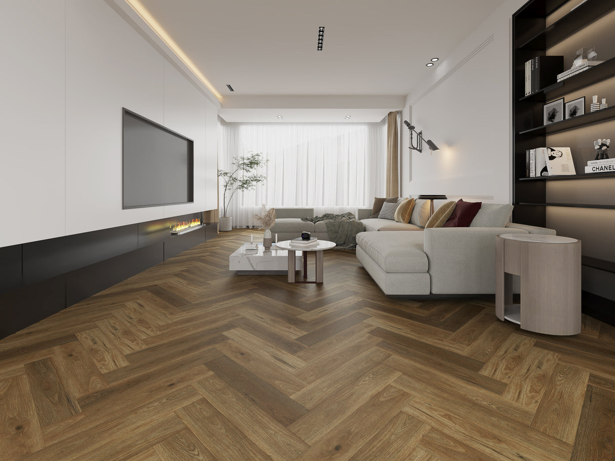 Alva Herringbone English Oak