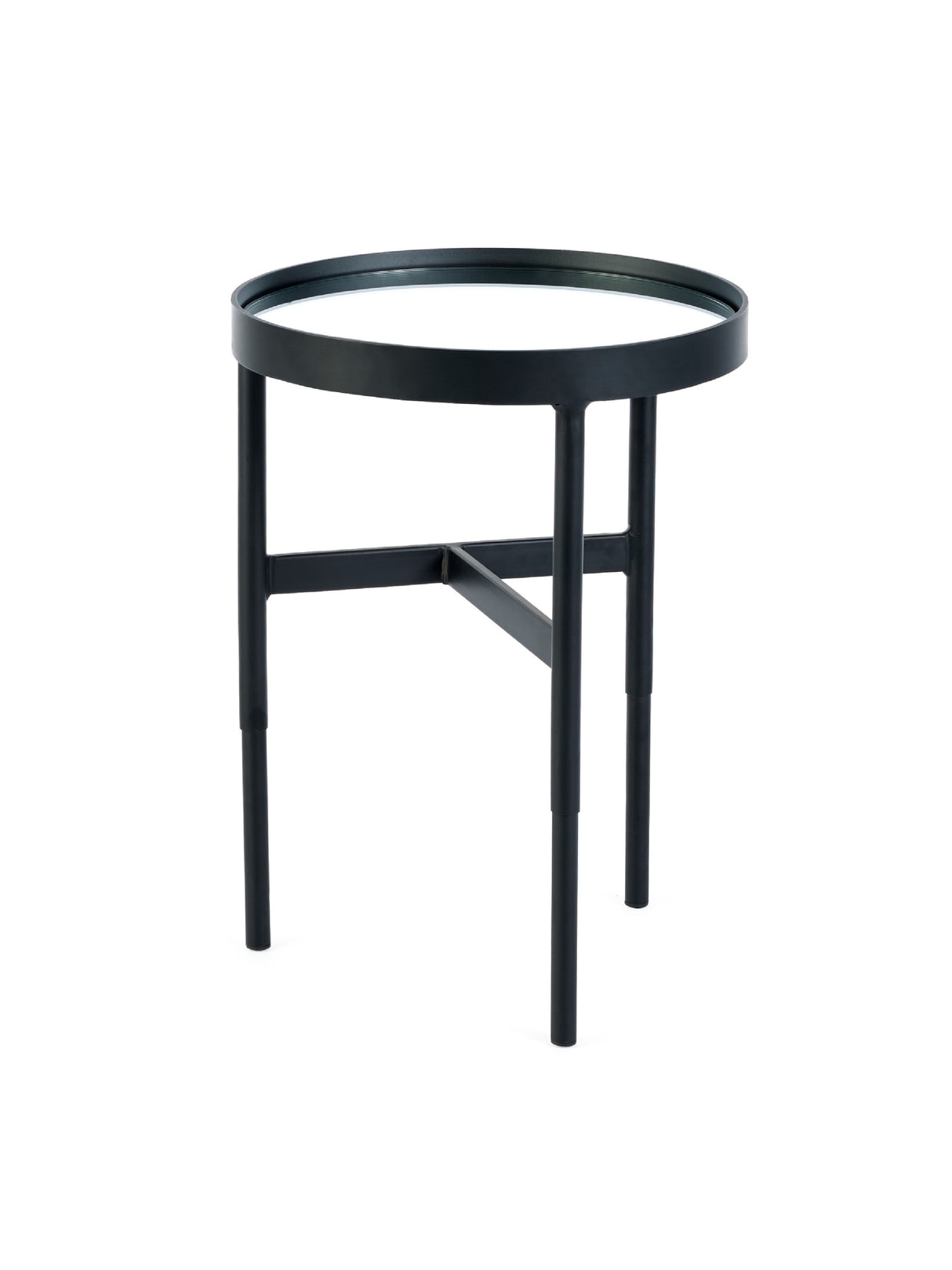 Franki Round Glass Top Side Table