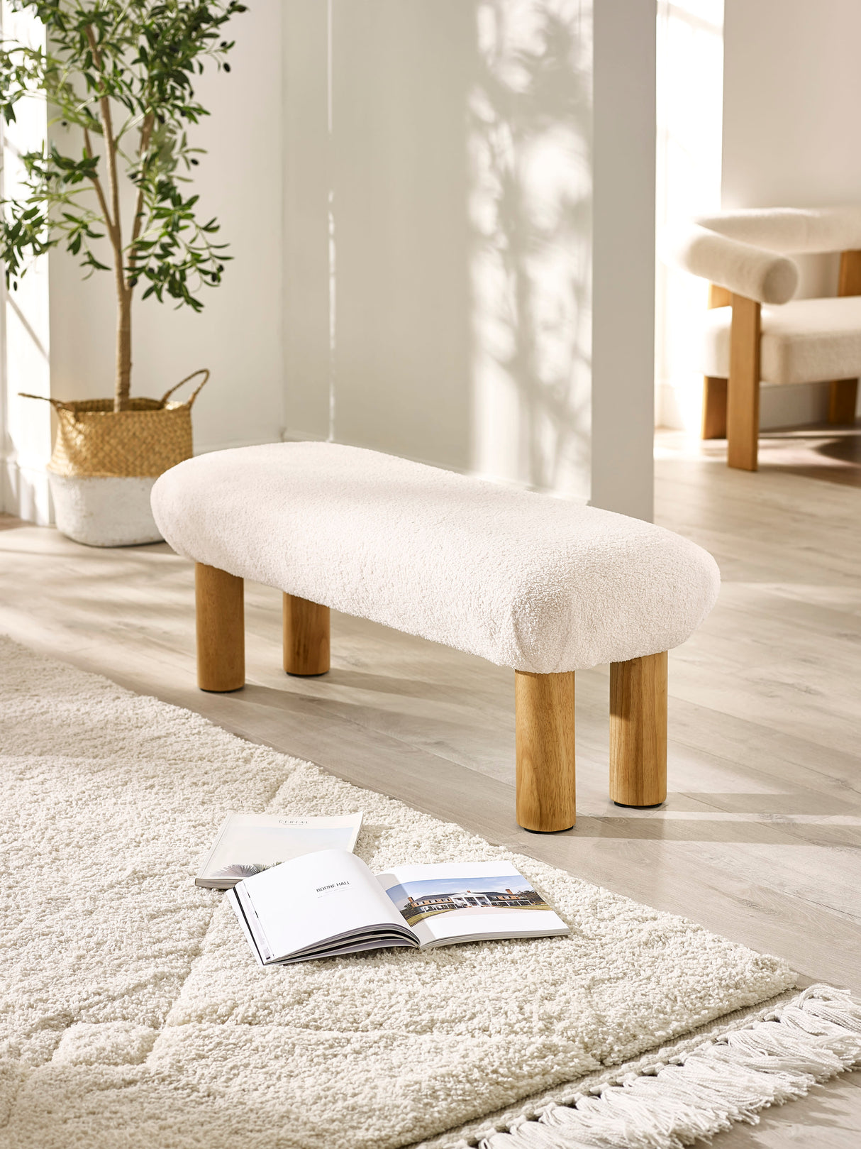 Freya Low Upholstered 2 Seater Bench
