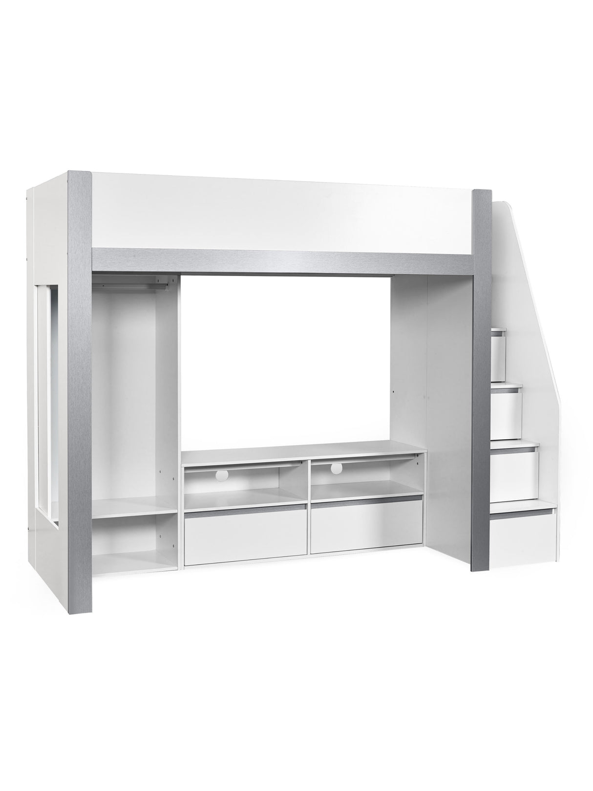 Gaia High Sleeper TV Bed with Stairs