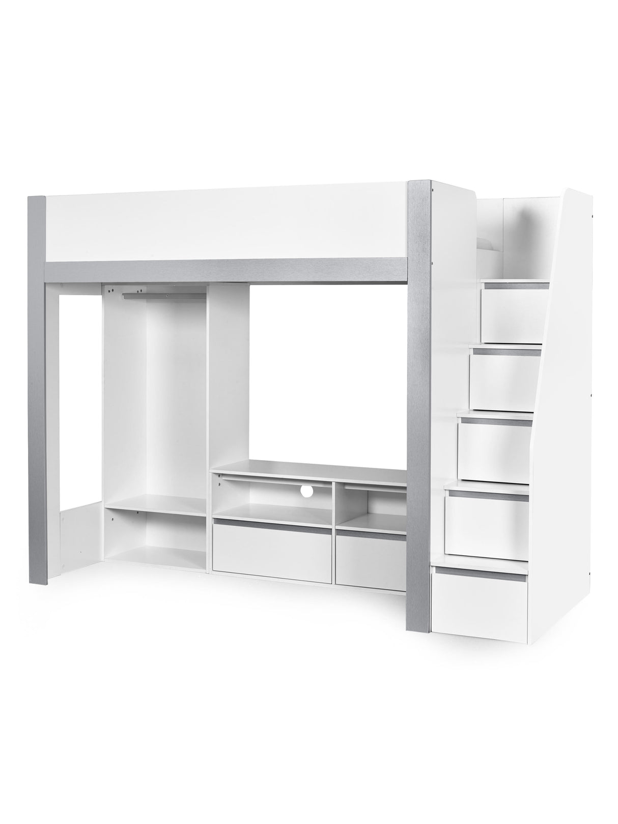 Gaia High Sleeper TV Bed with Stairs