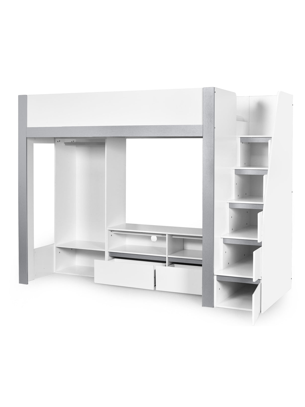 Gaia High Sleeper TV Bed with Stairs