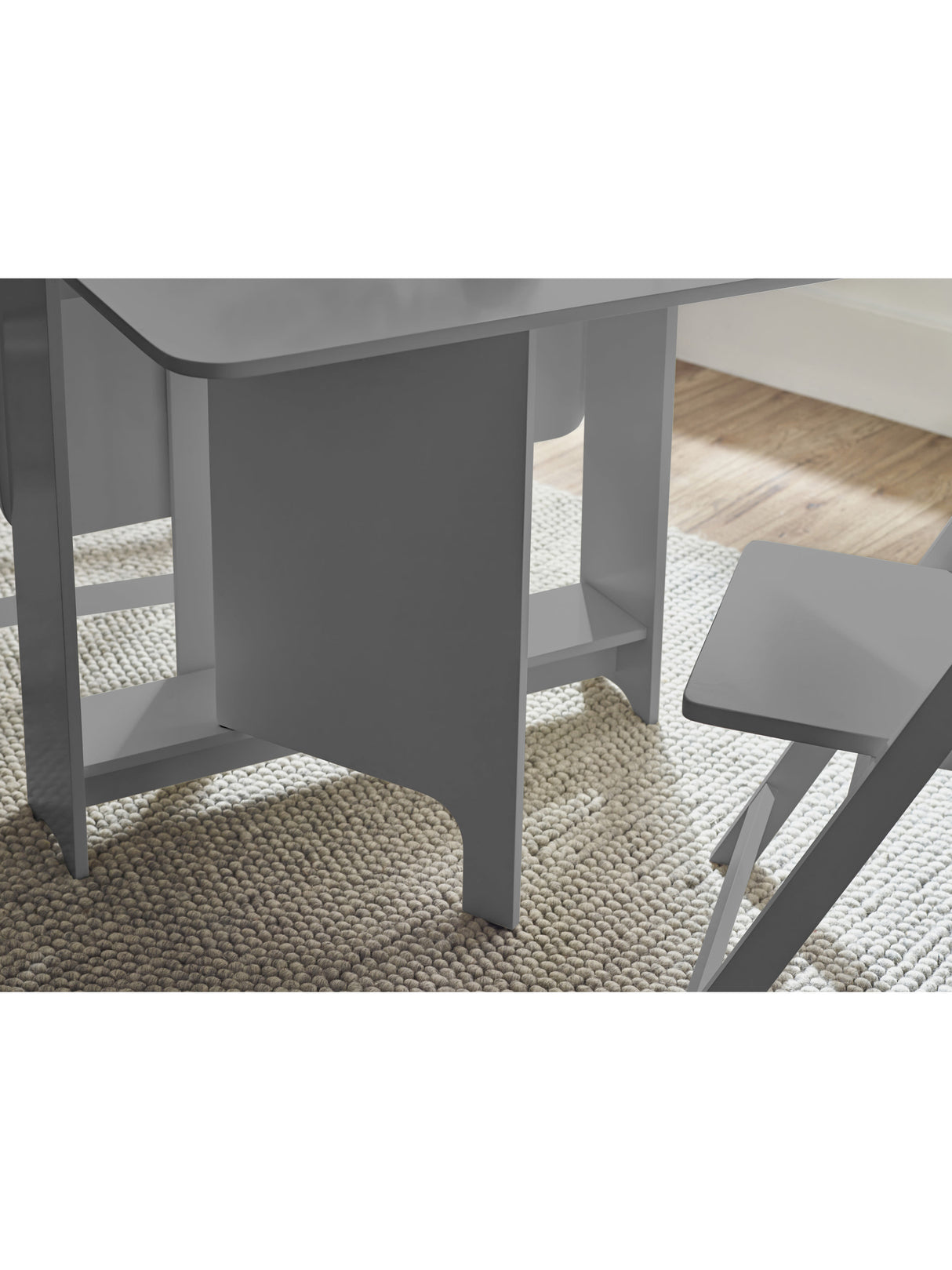 Gatan 2 Seater Compact Drop Leaf Dining Set with Folding Chairs
