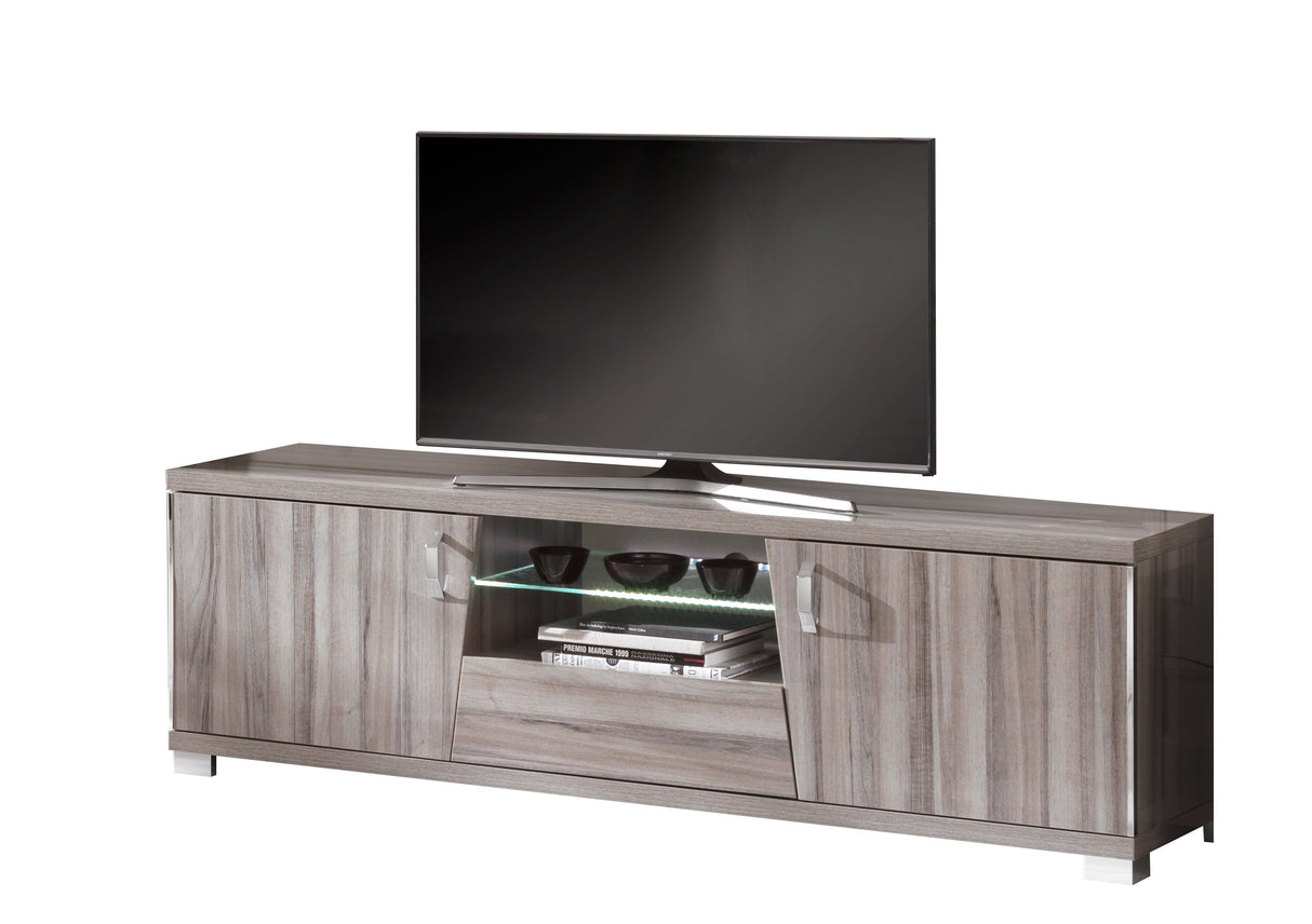 San Martino Glamour Grey Walnut TV Unit With LED Light
