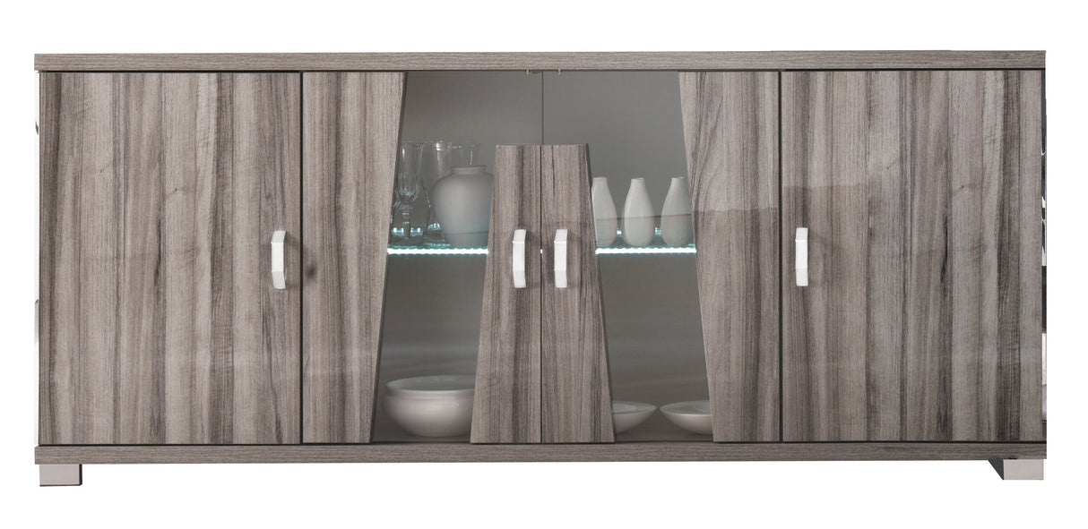 San Martino Glamour Grey Walnut Sideboard With LED Light