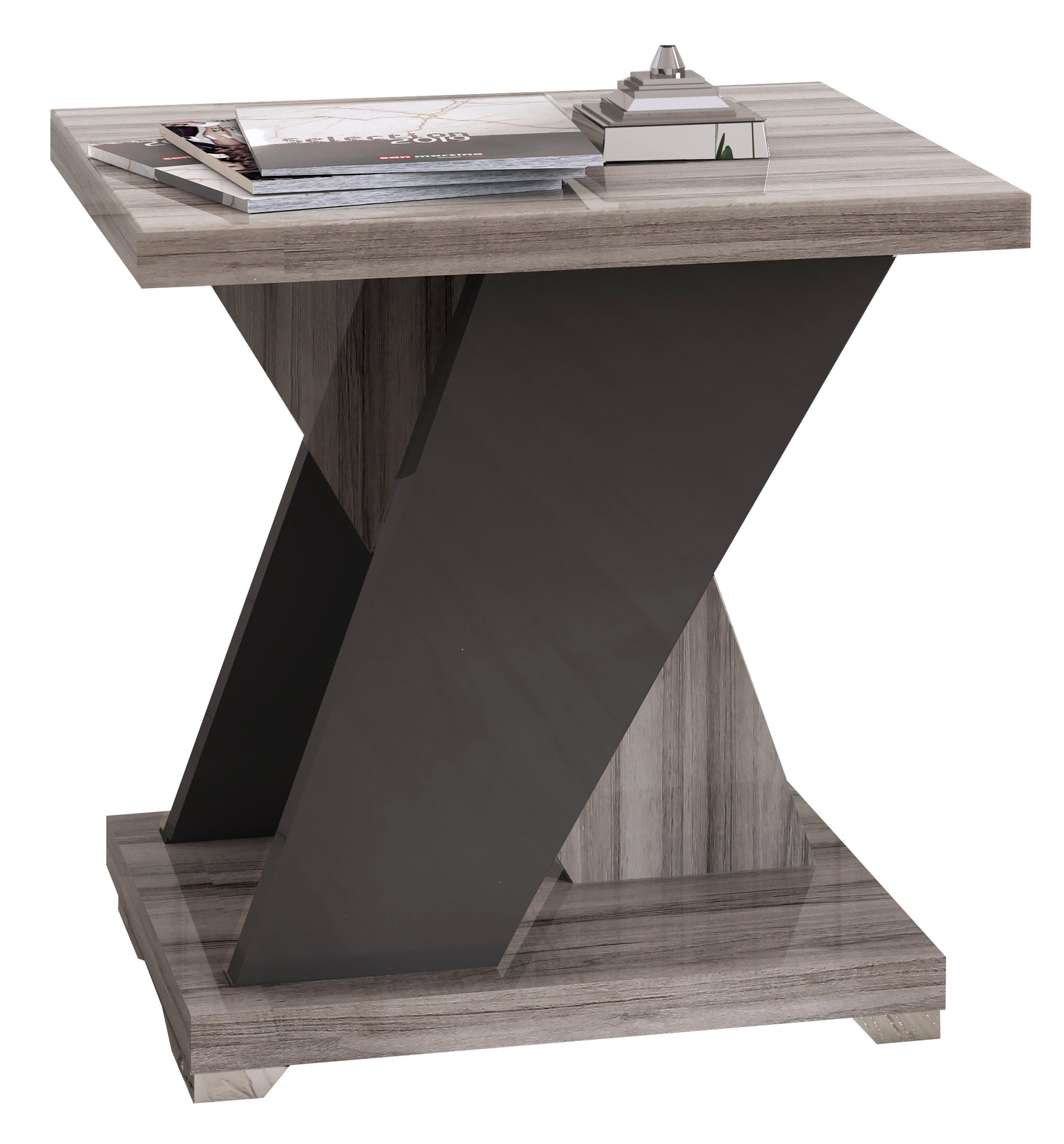 San Martino Glamour Grey Walnut Lamp Table