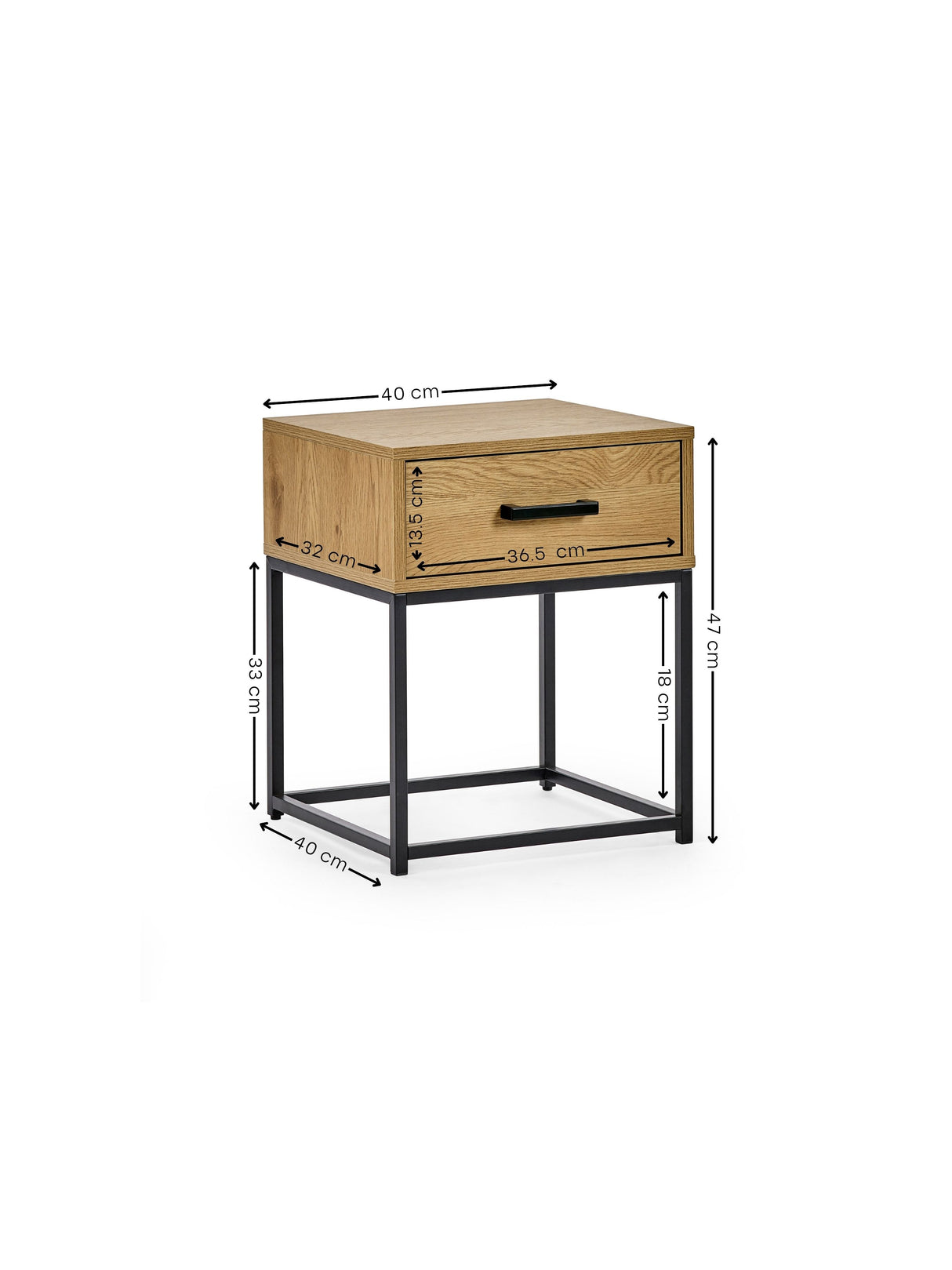 Harlow 1 Drawer Bedside