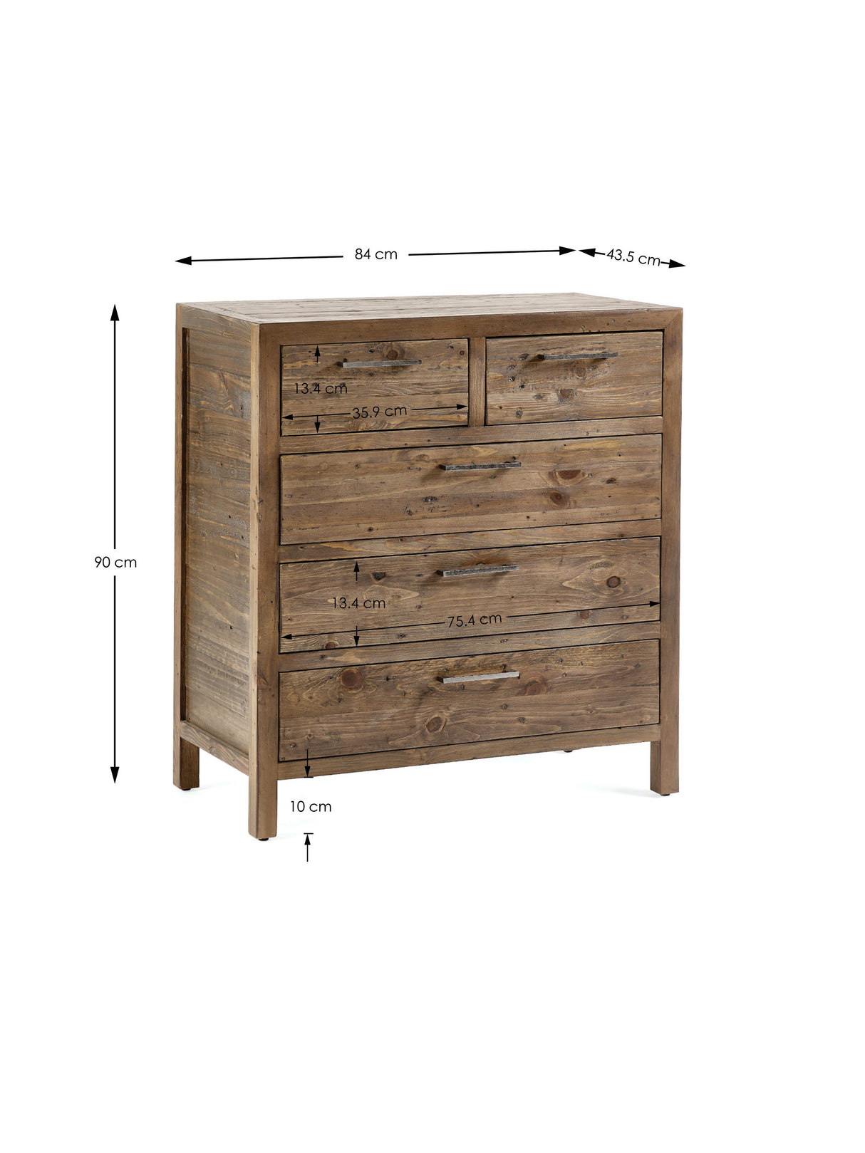 Heritage 5 Drawer Chest (3+2)