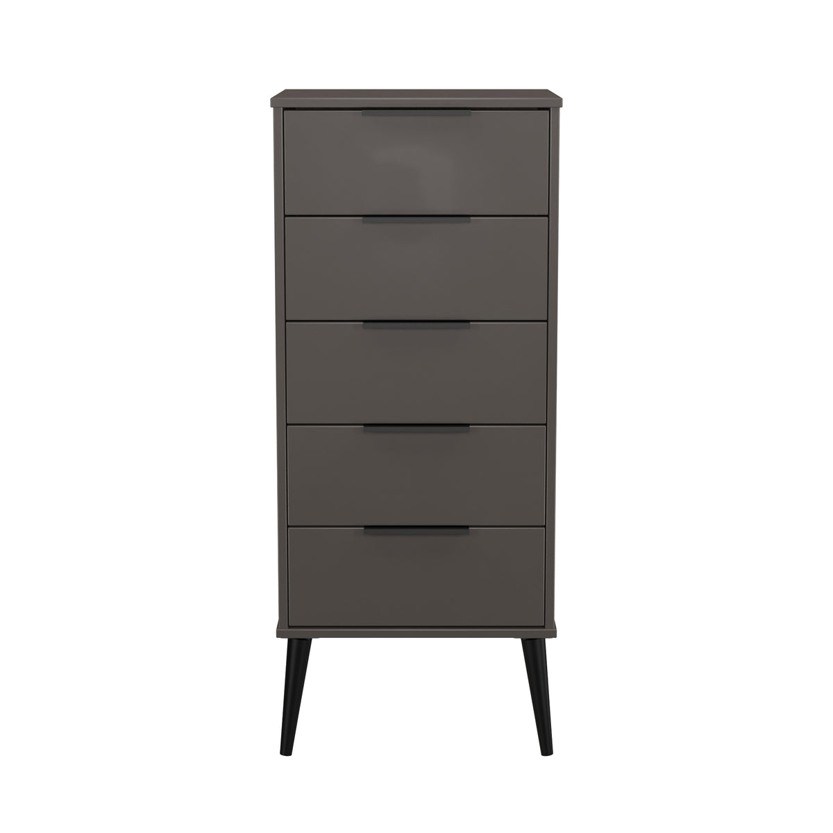 Hong Kong (Black Legs) 5 Drawer Bedside Cabinet