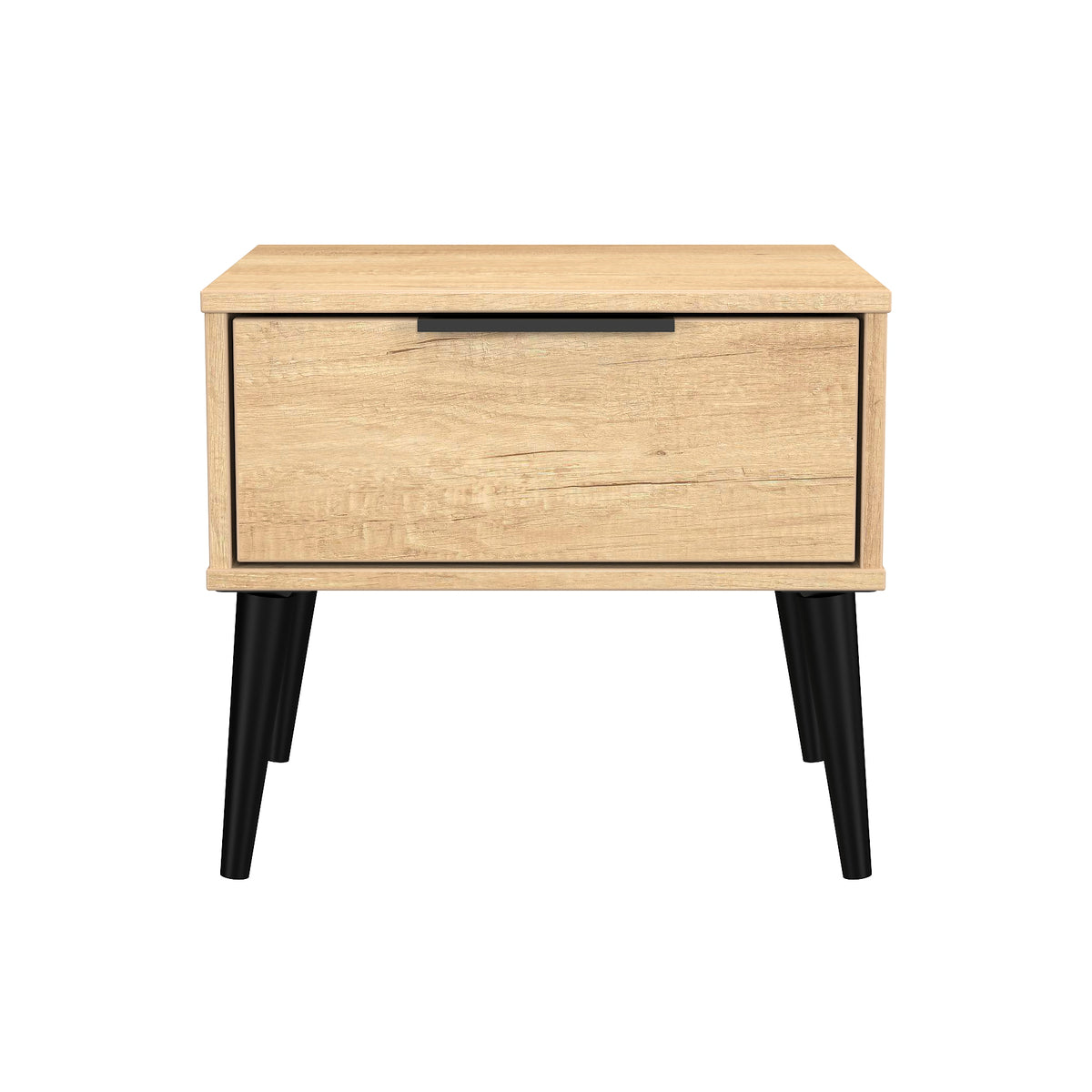 Hong Kong (Black Legs) 1 Drawer Bedside Cabinet with Legs