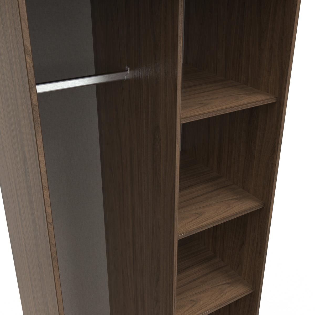 Hong Kong (Black Legs) Tall Open Wardrobe