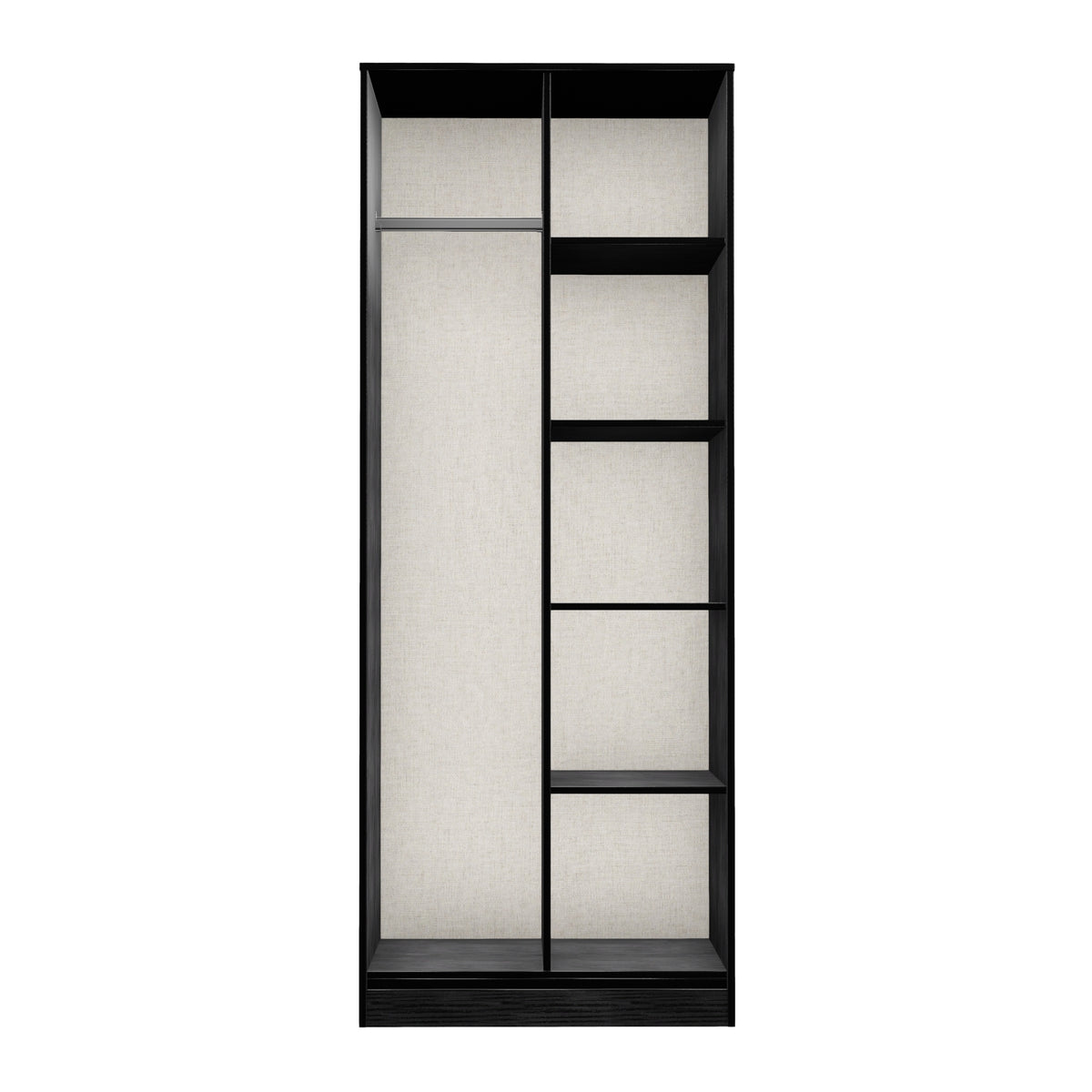 Hong Kong (Black Legs) Tall Open Wardrobe