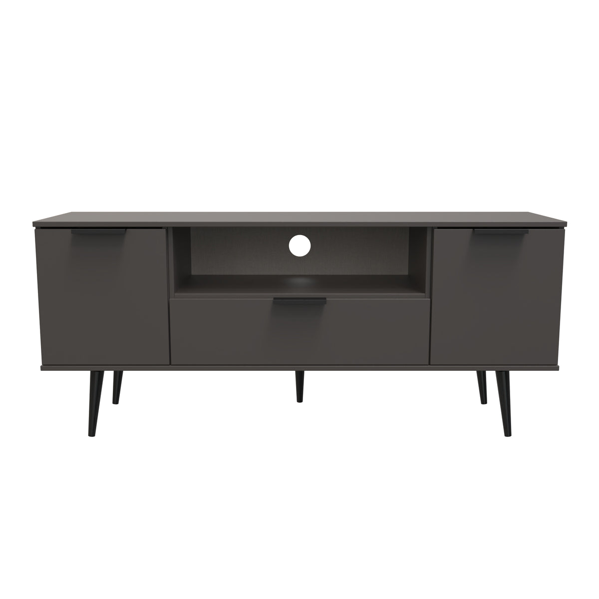 Hong Kong (Black Legs) 2 Door 1 Drawer Wide TV Unit