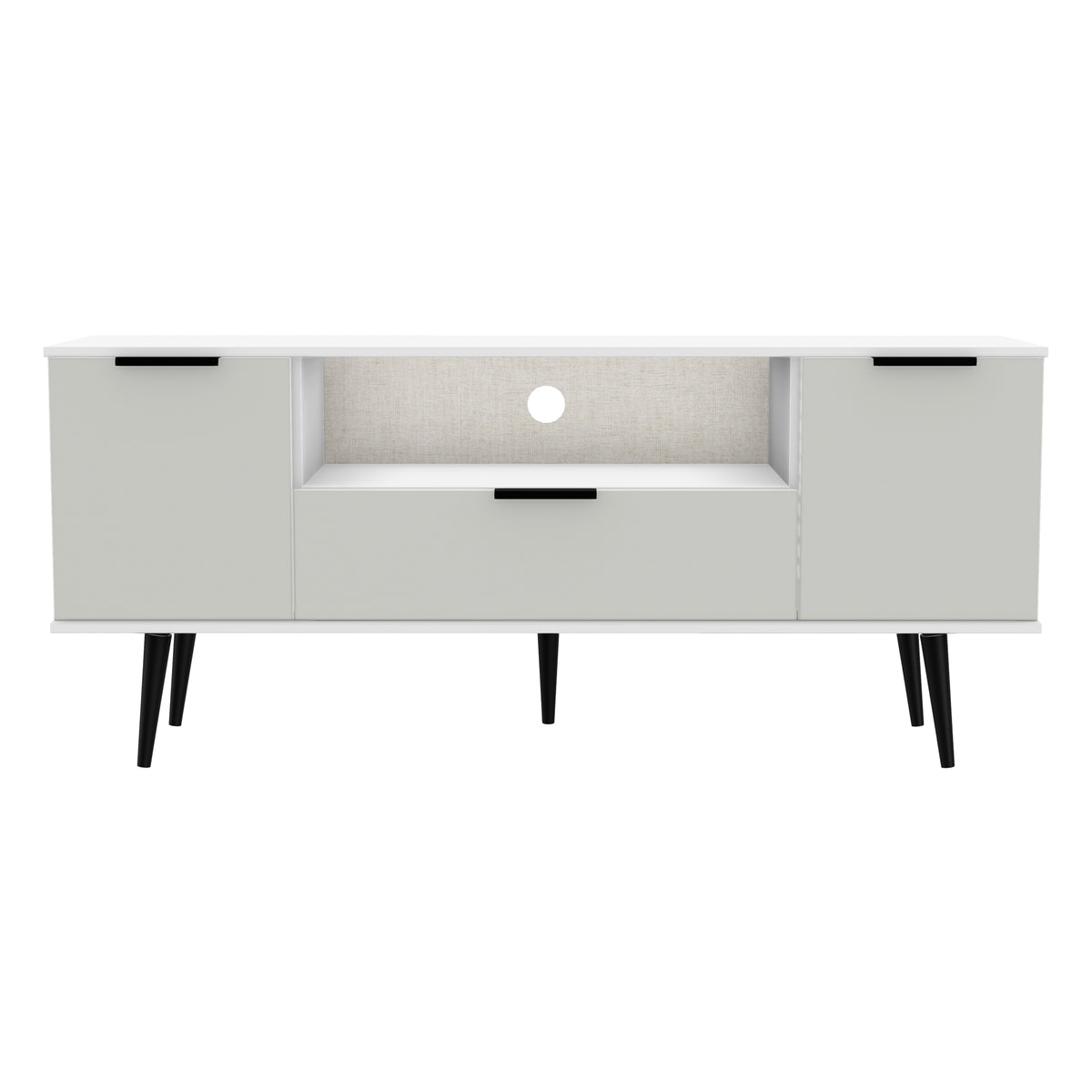 Hong Kong (Black Legs) 2 Door 1 Drawer Wide TV Unit