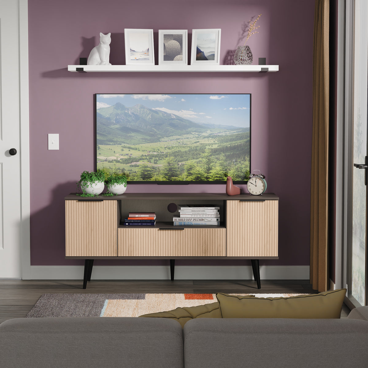 Hong Kong 2 Door 1 Drawer Wide TV Unit