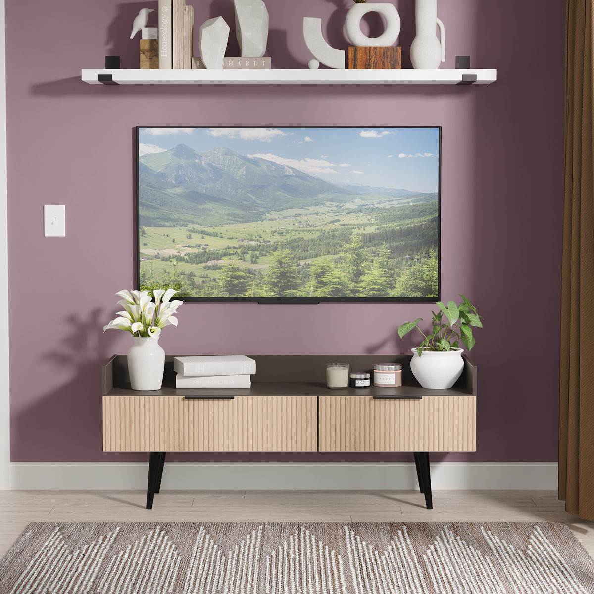 Hong Kong 2 Drawer TV Unit
