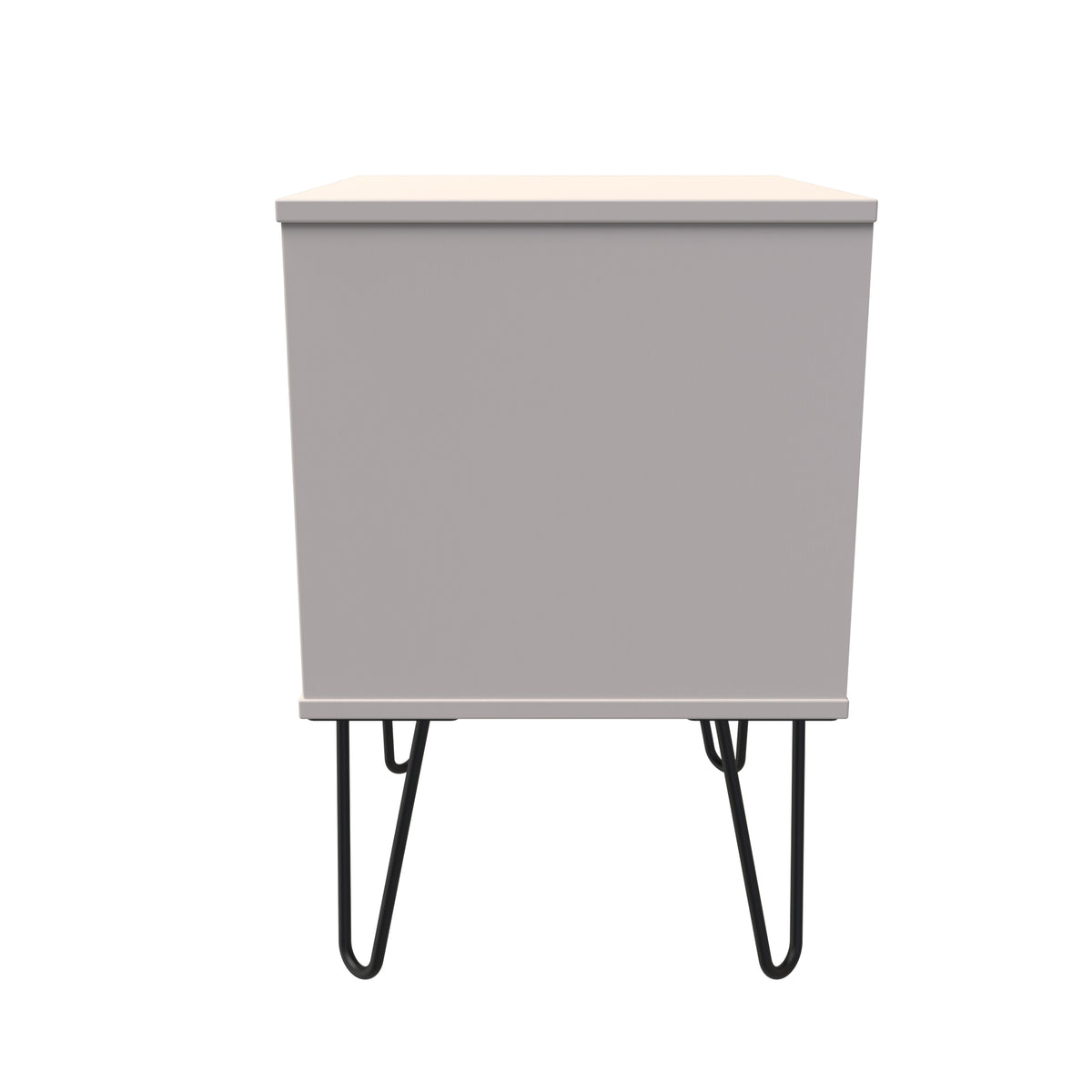 Hong Kong (Black Hairpin Legs) 2 Drawer Bedside Cabinet