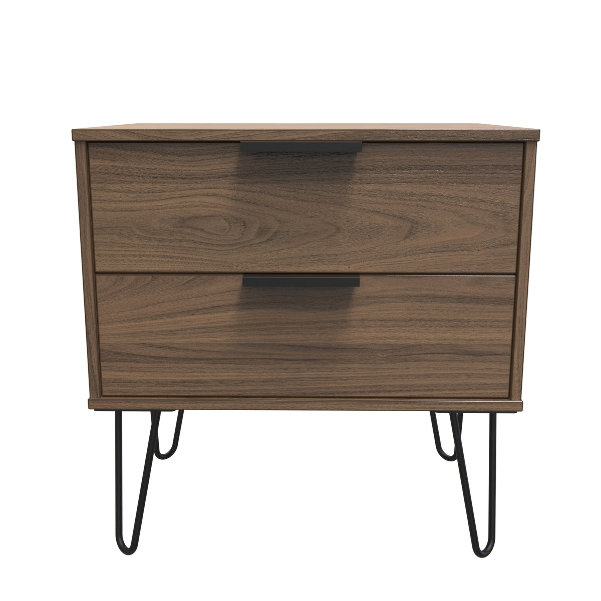 Hong Kong (Black Hairpin Legs) 2 Drawer Midi Chest
