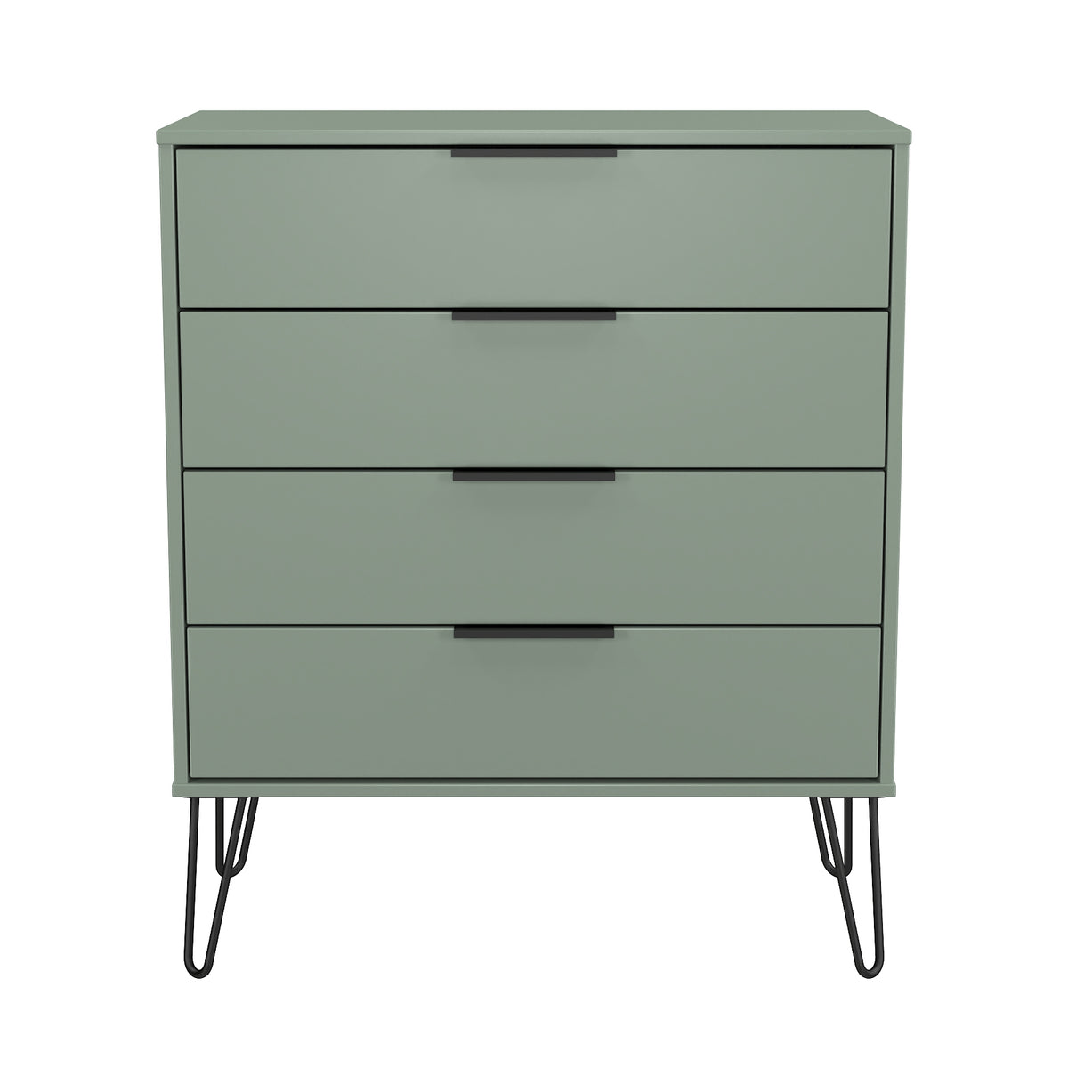 Hong Kong (Black Hairpin Legs) 4 Drawer Chest