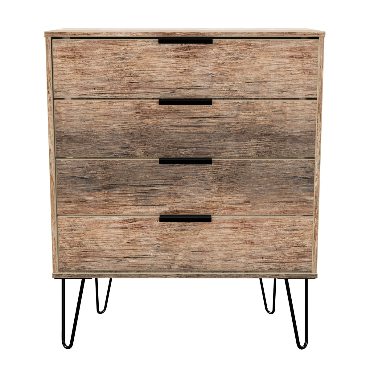 Hong Kong (Black Hairpin Legs) 4 Drawer Chest