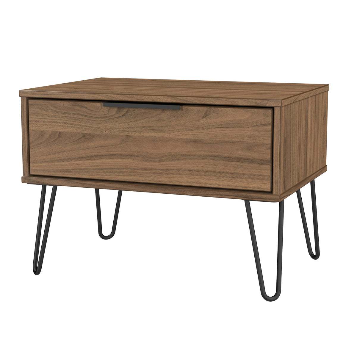 Hong Kong (Black Hairpin Legs) 1 Drawer Midi Chest with Legs